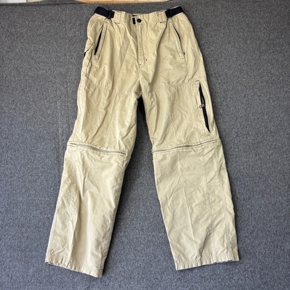 No Boundaries Mens Convertible Zip Off Cargo Pants Tan 34x32 Hikingâ Utility